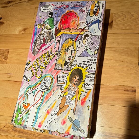 Jeffrey Campbell Fluffy-ok Shaggy Fur Sherpa Over Knee High Boots Yeti 8.5 9 - Picture 7 of 9